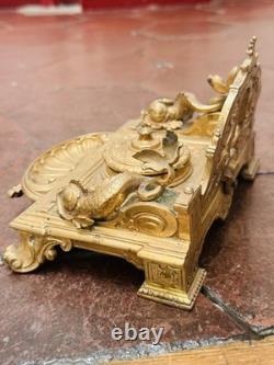 ENCRIER 19ieme BRONZE INKWELL Style Empire