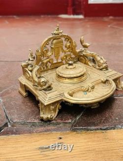 ENCRIER 19ieme BRONZE INKWELL Style Empire