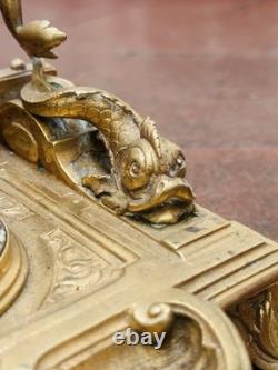 ENCRIER 19ieme BRONZE INKWELL Style Empire