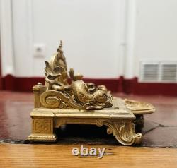 ENCRIER 19ieme BRONZE INKWELL Style Empire