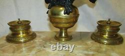 ENCRIER ANCIEN STYLE EMPIRE AIGLE EN BRONZE NAPOLEON III antique marble inkwell