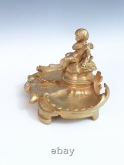 ENCRIER BRONZE LOUIS XV ep. NAPOLEON III. INKWELL. Pendule clock uhr