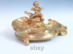 ENCRIER BRONZE LOUIS XV ep. NAPOLEON III. INKWELL. Pendule clock uhr