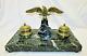 Encrier Style Empire Aigle En Bronze Dore Napoleon Iii Antique Marble Inkwell