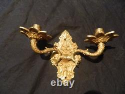 Élégante applique murale ancienne en bronze époque Napoléon III (1850/80)