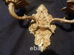 Élégante applique murale ancienne en bronze époque Napoléon III (1850/80)