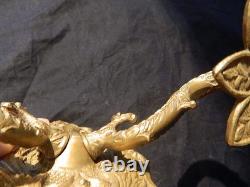 Élégante applique murale ancienne en bronze époque Napoléon III (1850/80)