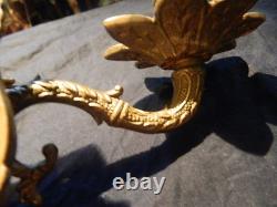 Élégante applique murale ancienne en bronze époque Napoléon III (1850/80)