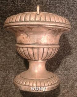 Encensoir sur piédouche Bronze argenté forme balustre à godrons XIXe