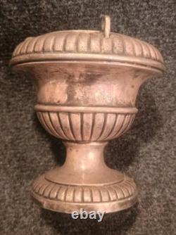 Encensoir sur piédouche Bronze argenté forme balustre à godrons XIXe