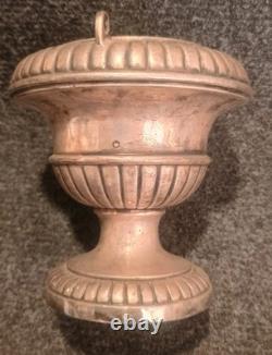 Encensoir sur piédouche Bronze argenté forme balustre à godrons XIXe