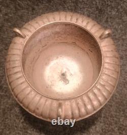 Encensoir sur piédouche Bronze argenté forme balustre à godrons XIXe