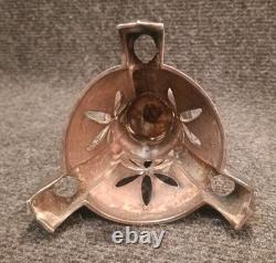 Encensoir sur piédouche Bronze argenté forme balustre à godrons XIXe