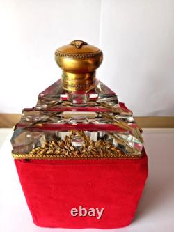 Encrier NIII cristal et bronze, mini mini enfoncement bouchon sinon B. État