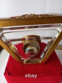 Encrier NIII cristal et bronze, mini mini enfoncement bouchon sinon B. État