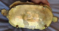 Encrier Napoléon III / fin XIXème Bronze, émail cloisonné polychrome & albâtre