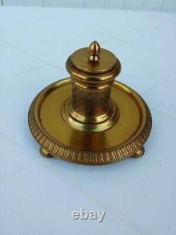 Encrier Style Empire En Bronze Doré Époque Napoléon III XIXe