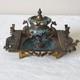 Encrier Ancien En Bronze émail Cloisonné Napoléon Iii
