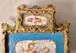 Encrier d'Angelots Porcelaine de Sevres Monture Bronze doré Napoléon III 19e