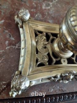 Encrier en Bronze à Décor d'Angelots et Poissons