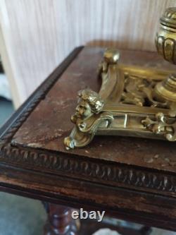 Encrier en Bronze à Décor d'Angelots et Poissons