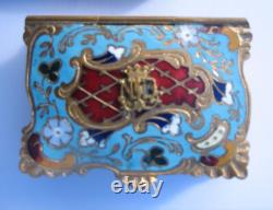 Encrier, tampon buvard, boîte etc. Bronze et émaux cloisonnés Napoléon III