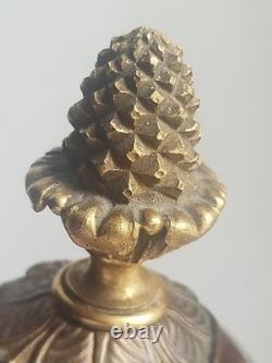 Etrange boule cristal presse papier monture bronze doré 19 ème siècle