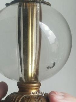 Etrange boule cristal presse papier monture bronze doré 19 ème siècle