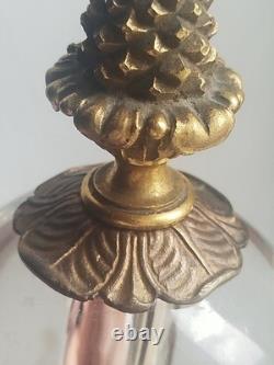 Etrange boule cristal presse papier monture bronze doré 19 ème siècle