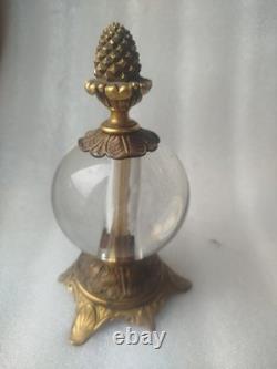 Etrange boule cristal presse papier monture bronze doré 19 ème siècle