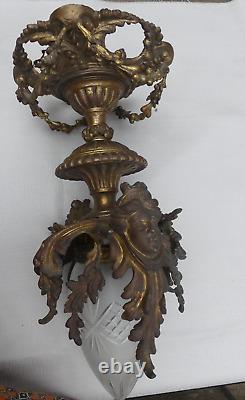 Exceptionnel Lustre suspension Plafonnier Napoléon 3 Bronze Cristal Baccarat
