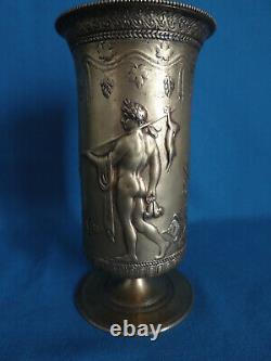 F. Levillain 1837-1905 Et F. Barbedienne 1810-1892 Vase En Bronze A L'antique