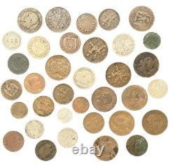 #F0903 France Lot Monnaies Argent et Bronze Napoléon III, 3e république 230g