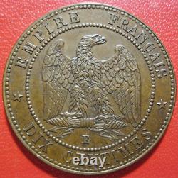 France. Epreuve, essai uniface, 10 centimes Napoléon III 1861 E revers. SUP/FDC