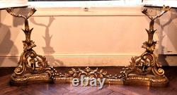 France Garniture de cheminée en 3 pièces bronze massif H. 54 / L. 110 cm XIX