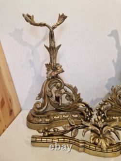 France Garniture de cheminée en 3 pièces bronze massif H. 54 / L. 110 cm XIX