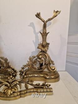 France Garniture de cheminée en 3 pièces bronze massif H. 54 / L. 110 cm XIX