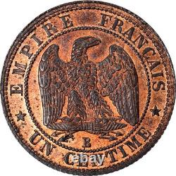 France, Napoléon III, 1 Centime, 1857, Rouen, Piéfort, Bronze, PCGS, SP64RB