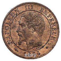 France Napoléon III 1 centime 1855 MA Marseille bronze SPL F. 102/22 Gad. 86