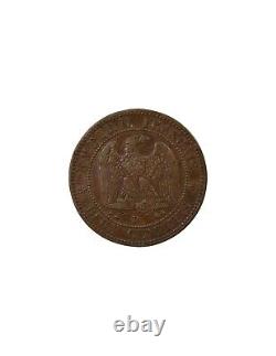 France Napoléon III 2 Centimes, Tête nue 1857 D Lyon