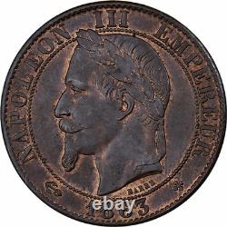 France, Napoléon III, 5 Centimes, 1863, Strasbourg, Bronze, SUP+, Gadoury155