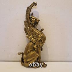 France Paire de griffons en bronze en appliques H. 30,5 cm XIXème