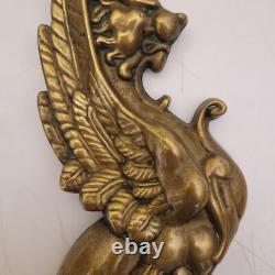 France Paire de griffons en bronze en appliques H. 30,5 cm XIXème