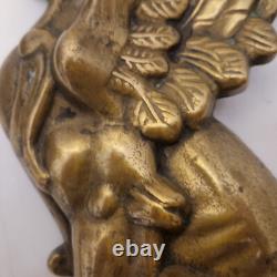 France Paire de griffons en bronze en appliques H. 30,5 cm XIXème