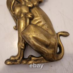 France Paire de griffons en bronze en appliques H. 30,5 cm XIXème