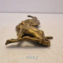 France Paire de griffons en bronze en appliques H. 30,5 cm XIXème