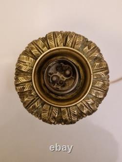 France Pied de lampe balustre en opaline vert-d'eau / céladon Napoléon III