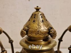 France art sacré Brûle encens / parfum Bronze massif, décor de 4 putti XIX