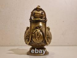 France art sacré Brûle encens / parfum Bronze massif, décor de 4 putti XIX