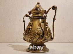 France art sacré Brûle encens / parfum Bronze massif, décor de 4 putti XIX
